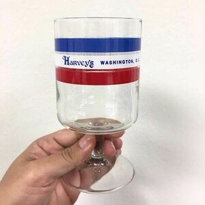 Vintage Harvey’s Washington D.C. Goblet Glass Restaurant of The Presidents 1858